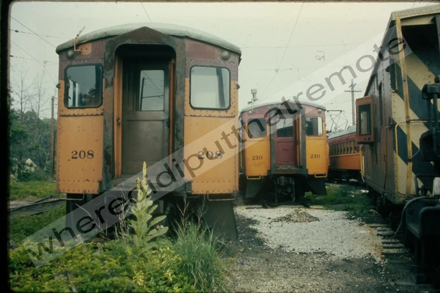 Orig Slide Chicago S. Shore & S. Bend CSS 208 210 PCM Interurban Mich. City 1973