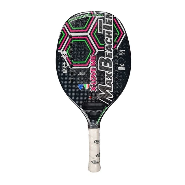 Quicksand Gold Club Racchetta Beach Tennis Max MBT Logo Xenon 2025 - Fiberglass, Peso 330g, Per Principianti E Intermedi Beach Tennis Intermedio