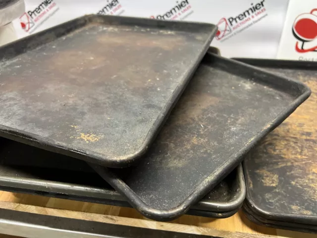 Lot of 13 Commercial Half Size Bakery Baking Aluminum Sheet Pans Cooking Tins