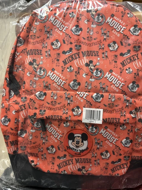 Walt Disney Presents The Mickey Mouse Club Backpack Nwt In Plastic Ship Fast!!