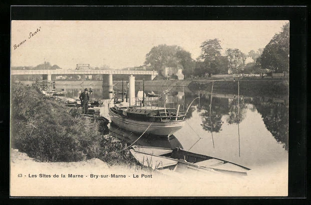 CPA Bry-sur-Marne, les Sites de la Marne, le Pont