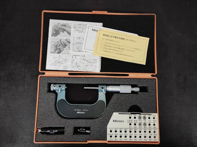 Micromètre D'extérieur De Filetage MITUTOYO 126-126, 25-50mm, Précision 0,01mm (occasion)