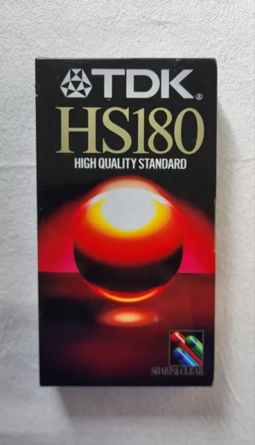 TDK HS180 VHS VIDEO CASSETTE Tape New & Sealed