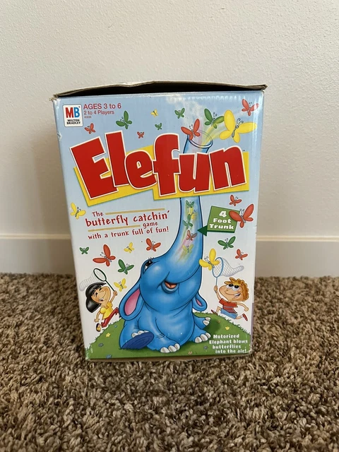 ELEFUN BUTTERFLY CATCHING Motorized Game, 2002 Milton Bradley *Read* £ ...