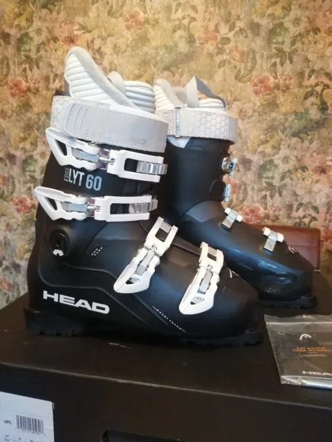 Head Edge Lyt 60W Women's Ski Boots Black /Anthracite Size 26 BNIB