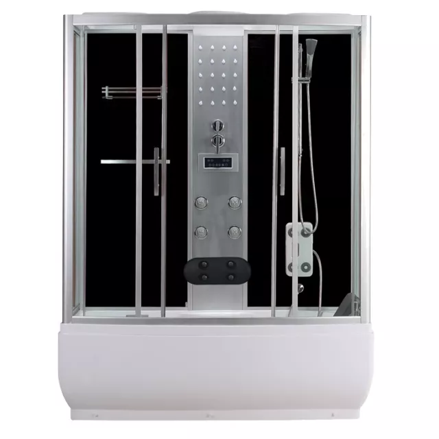 Cabina vasca multifunzione box doccia con idromassaggio led 150x85 o 170x85|se
