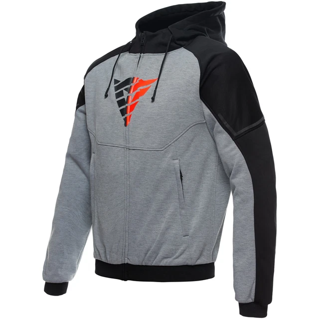 Dainese Uomo Moto Hoodie TG 56 Daemon-X Felpa Grau-Melange-Sw Fluorot