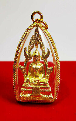 Phra Chinnarat Thai Buddha Lucky Charms Amulet Gold Micron Pendant Talisman