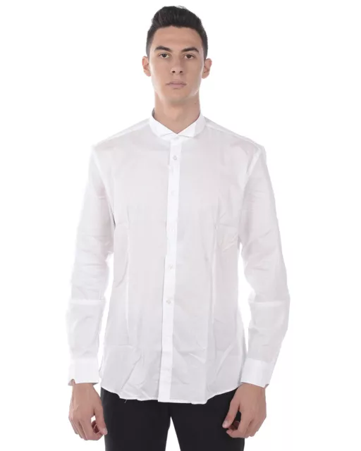 Camicia Daniele Alessandrini Shirt Cotone Uomo Bianco C1753B7513805 2