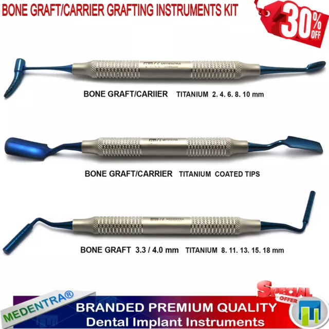 Medentra® X3 Implant Bone Graft Carrier Pluggers Packer Dental Grafting