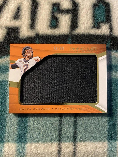 Mason Rudolph Rc 36/99 Jumbo Osu Jersey Patch Oklahoma State Immaculate Steelers