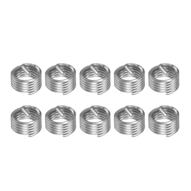 10pcs Fil Filetage Inserts M14 x 2 1D 14mm Hélicoïdal Bobiné Fil Fileté Manchon