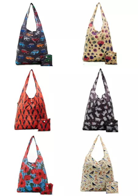 Eco Chic New Light Weight Foldaway Shopper Bag / Shopping Bag - 100% Recycled