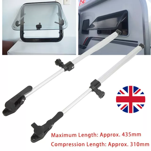 Polyplastic 310mm Auto Stay Screw Lever Lock Window Stays Pair Caravan Motorhome