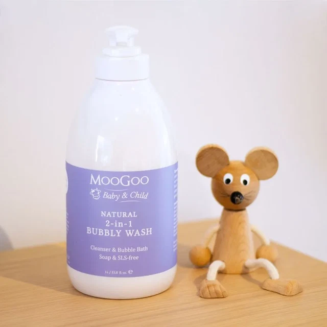 MooGoo Baby & Child Natural 2-in-1 Bubbly Wash, Cleanser & Bubble Bath, SLS-Free