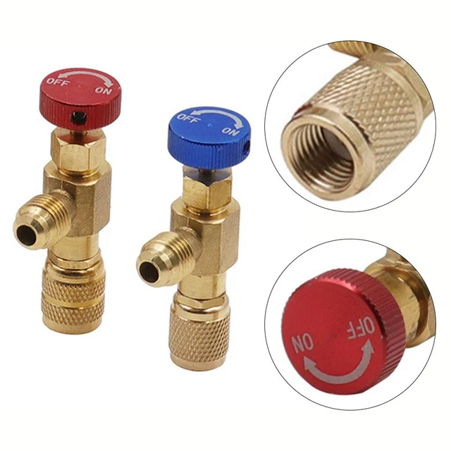 Connettore adattatore valvola di sicurezza aria condizionata a prova di perdite per R22R410 (2 pz)