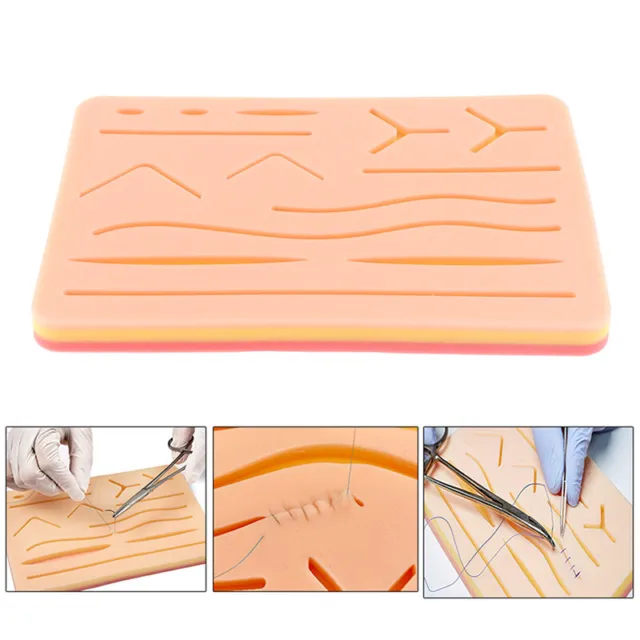 Medical Skin Suture Practice Silicone Pad Wound Simulated Surgical Train#km