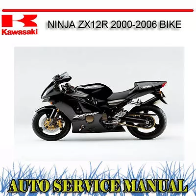 Kawasaki Ninja Zx12R 2000-2006 Bike Repair Service Manual~ Dvd