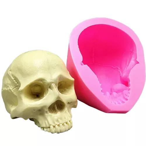 Calavera Silicona Fondant Molde Pastel Yeso Chocolate Vela Decoración Tool Nuevo