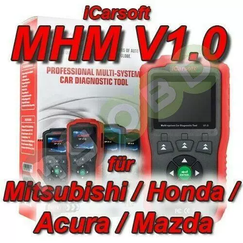 Dispositivo diagnostico iCarsoft MHM v1 per airbag Mitsubishi Honda Acura Mazda OBD 2 ABS