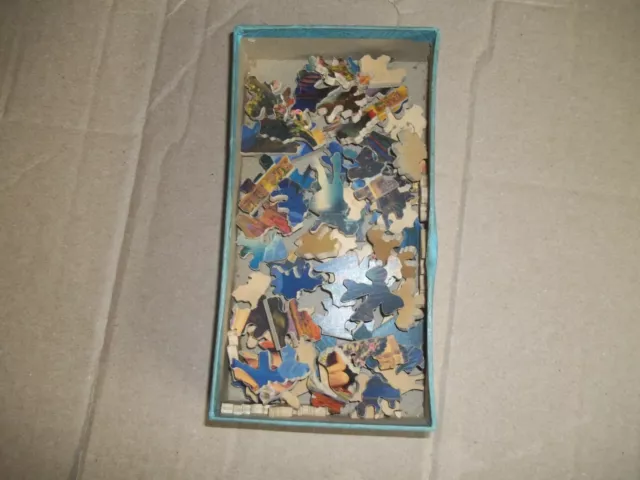 Vintage hand sawed wooden premier jigsaw puzzle Milton Bradley Company #65-19
