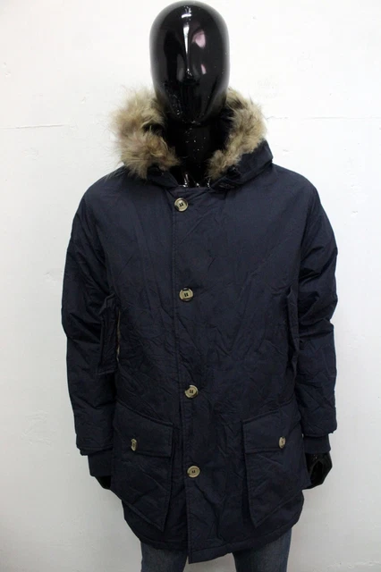 Giubbotto Woolrich Uomo Taglia L Giubbino Jacket Giacca Coat Logo Man Blu