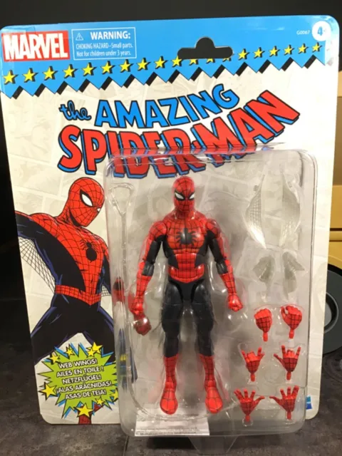 The Amazing Spiderman WEB WINGS RETRO 6" Scale MARVEL LEGENDS New 2023 Sealed