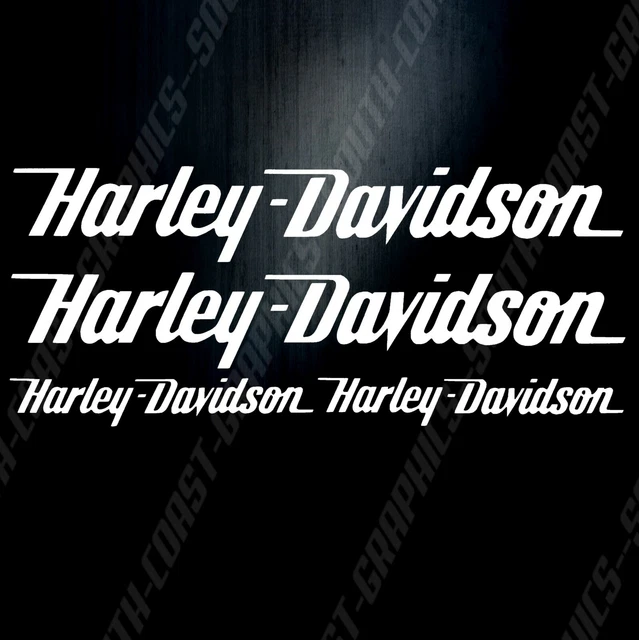 Harley Davidson Decal Set Gloss WHITE Motorcycle Stickers Tank Fairing Helmet