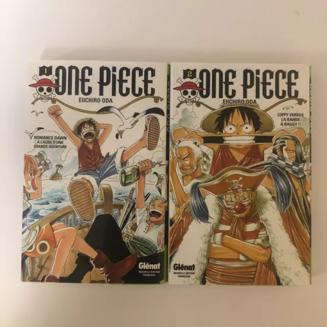 Lot de 2 manga ONE PIECE, tome 1 et 2 ; année de publication 2013