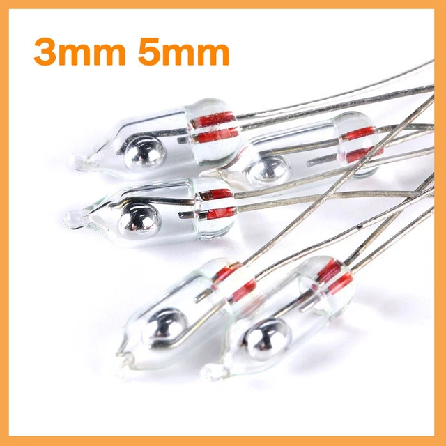 3mm 5mm Glass Mercury Switch Angle Tilt Switches Unidirectional Sensor Switch