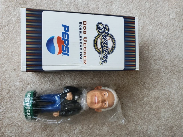2001 Milwaukee Brewers Bob Uecker Sga Bobblehead Pepsi ~ Nib