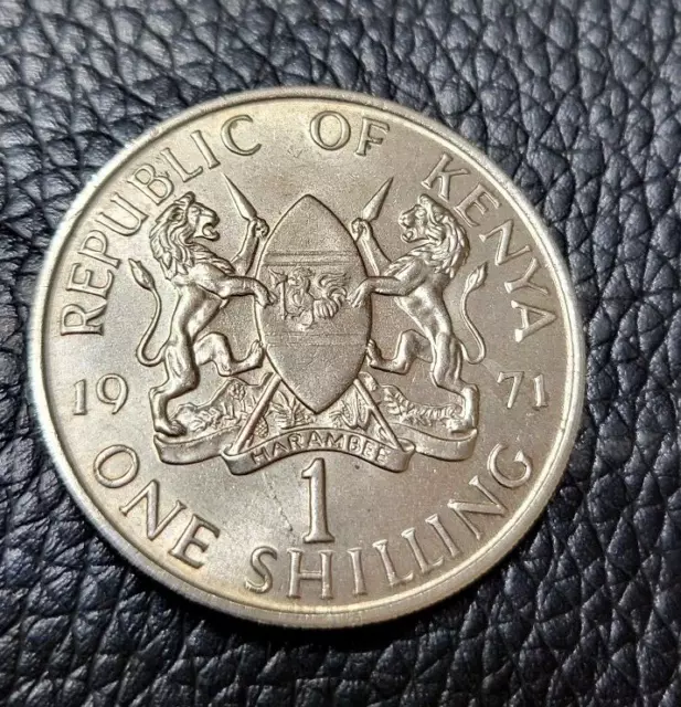 1971 Kenya One Shilling Coin