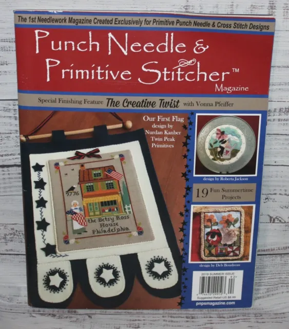 Punch Needle & Primitive Stitcher Cross Stitch Magazine 2019 edición de verano