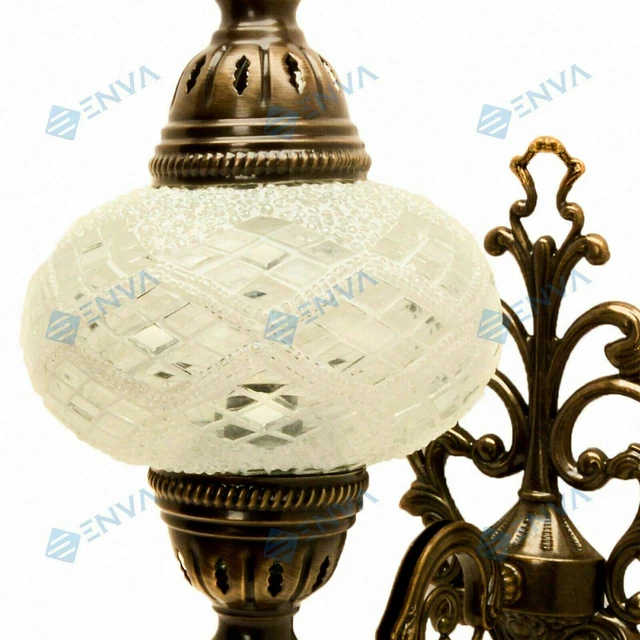Lampe applique murale turque en mosaïque marocaine multicolore Tiffany grande 2