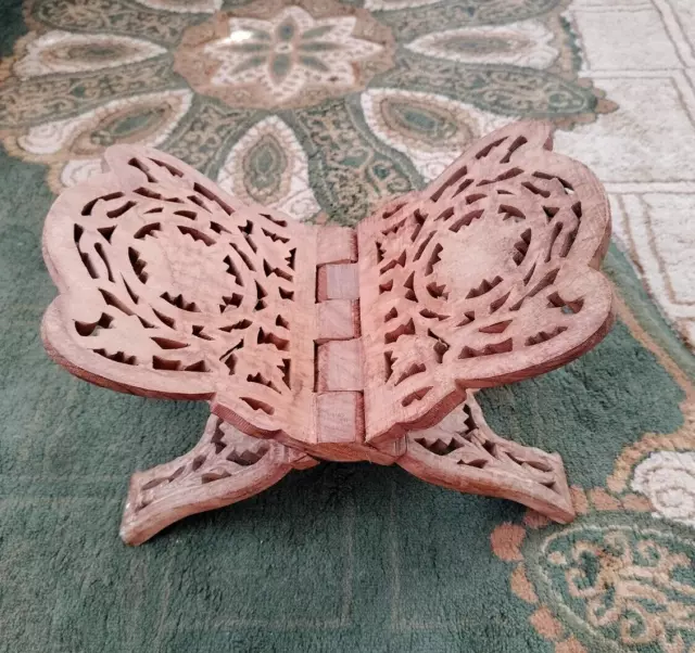 Antique Wooden Carved Holder - Holy Quran