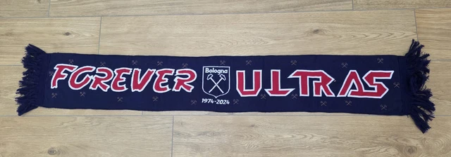 Écharpe Ultras Bologna Forever - Modèle Années 80 - Occasion En Bon état, Pour Supporters