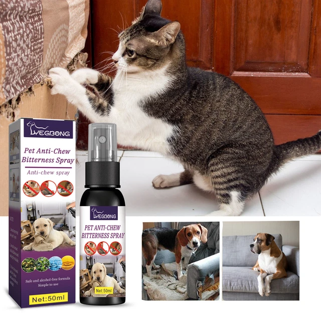 PET ANTI CHEW Spray Stop Dog/Cat Biting Chewing Bitter Apple Natural