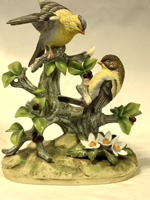 Vtg  Goldfinch by Andrea Large Hand-Painted Porcelain Bird Figurine Japan 10.25"