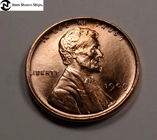 1909 VDB Lincoln Wheat Penny Cent ~ Gem BU++ (red) ~ (W202)