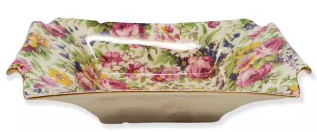 Vintage Royal Winton Grimwades SUMMERTIME Chintz Candy Dish England - As Is