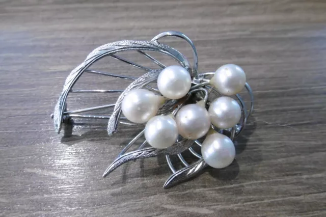 ancienne broche en argent massif
