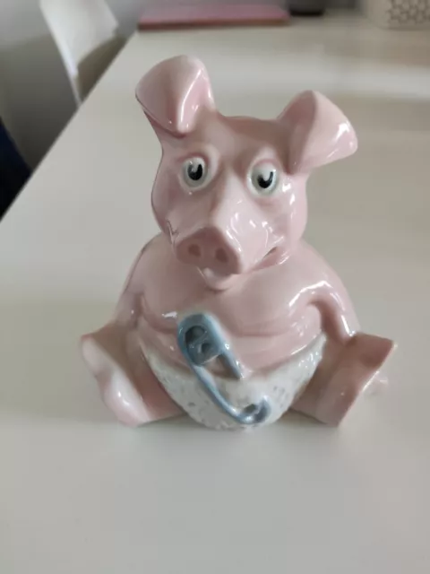 Vintage Wade NatWest Baby Pig Woody Piggy Bank Money Box with NO Stopper