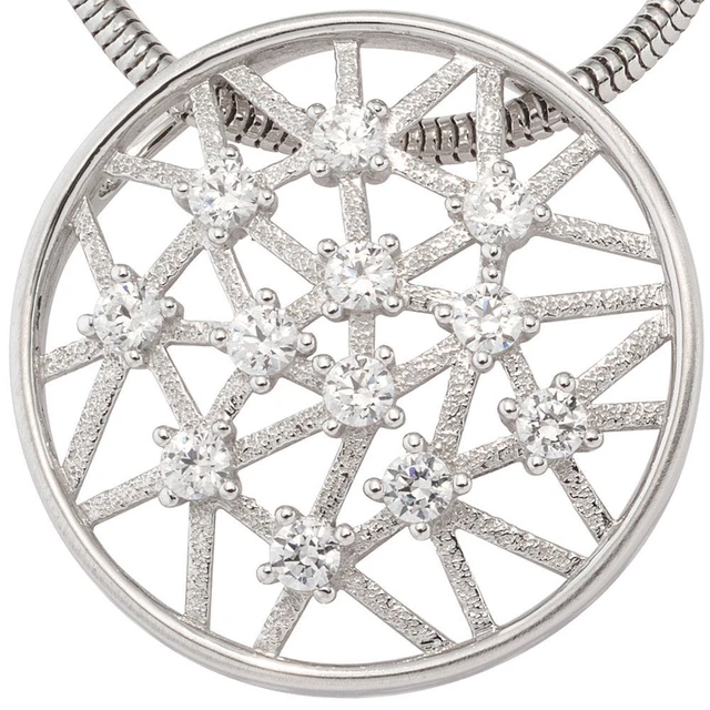 Silberdream Orecchini a Cerchio 15mm Bianco Sterling