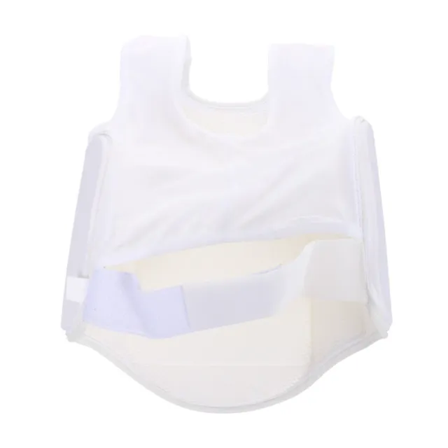 White Polyester Chest Protector Toddler Martial Arts Guards