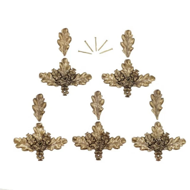 5 Pieza Hoja de Roble Hojas de Cubierta Con Bachenkopf Decoración para Jabalí