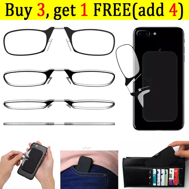Occhiali Da Lettura Ultrasottili Con Clip Al Naso - Da +1.0 A +3.0 - Lenti In TR90 - Foto 3