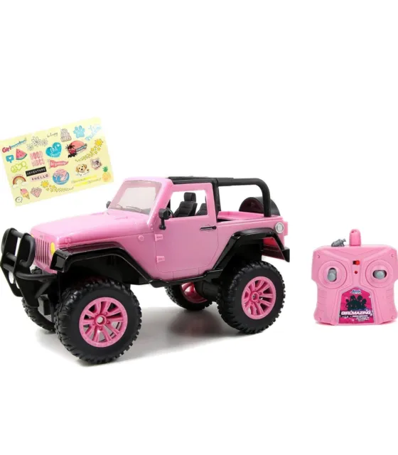 Jada Toys GIRLMAZING (96991) Big Foot Jeep R/C Vehicle 1:16 Scale - Pink