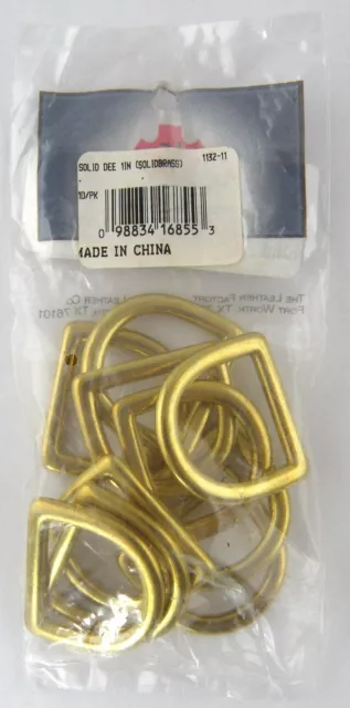 1" Solid Brass Dee (10/Pk) - Tandy Leather Factory #1132-11
