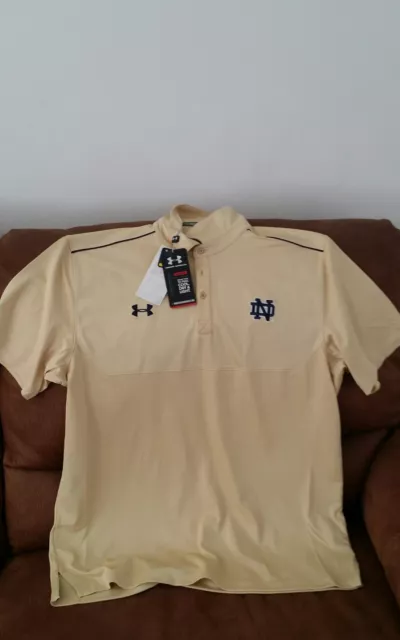 under armour notre dame fighting irish ncaa polo shirt NWT size XL mens