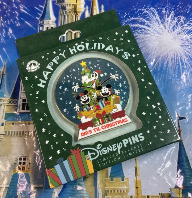 2023 Disney Parks Happy Holidays Christmas Countdown Mickey Pluto Goofy LR Pin